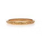 Yellow Gold Art Deco Floral Garland Baby Ring - 10k Vintage Child s Band Midi