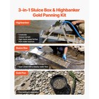 Uimoso Folding Highbanker Gold Panning Kit With 50 sluice Box And 26 Accessories
