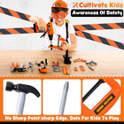 32pcs Kids Tool Set  Pretend Play Toddler Tool Toys With Construction Backpack C