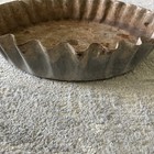 Livestock Feed Pan - 16    Ruffled Bottle Cap - Rusty Galvanized Steel
