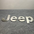 Jeep Logo Garage Wall Hanging Decor Sign Lightweight Chrome Look Letters 9   