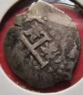 Peru 1689 P Vr Silver Real Cob Coin