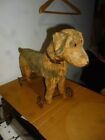 Wonderful  Large 1910sh Antique Steiff  Straw-filled Mohair  Dog-on-wheels