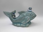 Christmas Marine Sea Life Ocean  Blue Dolphins Swimming Over Reef Waves Figurine