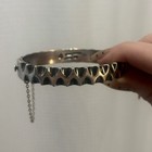 Vintage Taxco Mexico A Artenca 925 Sterling Silver Geometric Bangle Bracelet
