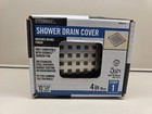  1  New Everbilt Shower System 4  Square Drain Grate Cover  Brushed Nickel