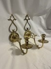 Pair Of Colonial Williamsburg Virginia Metal Crafters Brass Wall Sconces
