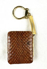 Vintage Keychain Snakeskin- Picture Frames Inside Brev Made In Italy  Free Ship