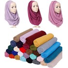 Women Cotton Shawl Glitter Scarf Muslim Head Wrap Scarves Hijab Shimmer Scarf