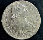 Interesting 1803 8 Reales Spanish Colonial Silver Old Coin Mexico Mint Pirate
