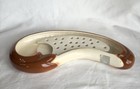 Vintage Mcm Art Pottery W  Ceramic Flower Frog Insert Knight Products Japan Rare