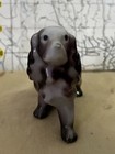Vintage Porcelain Dog Purple 