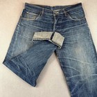 Vintage Levis 501 Jeans Mens 34x32 Selvedge Denim Distressed Usa 90s Tag 36x34