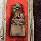 Chinese Seal Box With Bronze Foo Dog Handle With Seal   Red Paste  19th Century