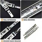 10 -22  Heavy Duty Full Extension Ball Bearing Drawer Slides  Track Rail 100-lb