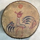 Vintage 1920   s Ludwig Tom Tom Hand Painted Cafe-skin Drum