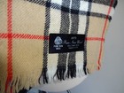 Womens Mens 100  Pure New Wool Plaid Scarf Black Brown White Fringe 48  X 12  Uk