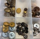 Antique Vintage Steel Brass Mixed Metal Floral  Military Button Lot  Approx 140