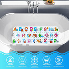 Baby Bath Tub Mat  Extra Large Non Slip Kids Cartoon Bathtub Shower Mats With Su