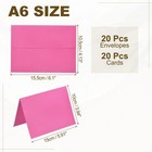 20pack Dark Pink 4x6 Envelopes  A6 Envelopes With Folded Cards
