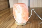 Himalayan Rock Salt Lamp Orange Crystal Hand Carved 3lbs 12oz 6x4x4