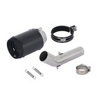 Slip For Suzuki Gsxr600 750 2006-2007 Carbon Fiber Exhaust Tips Mid Pipe System