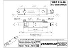 Hydraulic Cylinder Welded Double Acting 2 5  Bore 18  Stroke Tang Wtg 2 5x18 New