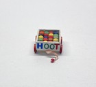 Vintage Dollhouse Miniature Wooden Pull Toy Wagon With Cubes 1  Letters Child