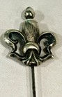 Vintage 10  Art Nouveau victorian Fleur De Leur Sterling Hat Pin