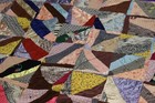 Vintage Quilt With Some Satin 65 By 72 Inches 