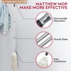 Matthew Cleaning Cotton Mop For 1 Full   1 Refill Heads  8oz   White 