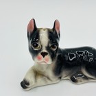 Vintage Relco Boston Terrier Black White Dogs Salt   Pepper Shakers Japan Read