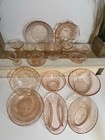  Clearance Pink Depression Glass Lot Of 21 Pieces  Dishes Bowls Plates