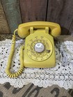 Vintage 1975 Western Electric Bell System 500 Yellow Rotary Phone Tested Works