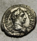 Rare Genuine Ancient Roman Silver Coin Denarius 205 Caracalla Mars Branch Spear