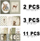 16 Pcs Woodland Nursery Wall Art Decor  Vintage Baby Girl   Boy Nursery Decor  K