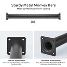 Purife 6 Pcs Black Monkey Bars Ladder Rungs Playground Accessories