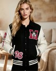 Disney Mickey Mouse Varsity Letterman Jacket     Women   s Xl-large   Men s Large