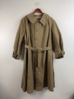Vintage French Army M35 Motorcycle Trench Coat Cape Green Military Canvas Belted