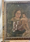 Antique Mexican Retablo 1880   s   Our Lady Refuge Of Sinners Oil On Tin  