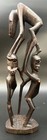 17 Inch African Wood Carving Three Figures Unity Tribal Sculpture Intertwined