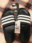 Adidas Adilette Shower Slides Size M11 w12 Black White