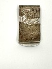 Vintage Wage Western Engraved Sterling Silver Overlay Money Clip Ducks Unlimited
