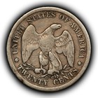 1875-cc 20c Seated Liberty Twenty Cent Piece -key Date Carson City- Fine - B4937