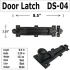 Black Wrought Iron Antique Slide Bolt Door Latch 8  Vintage Iron Hardware