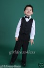 Black Boy 5pcs Tuxedo Formal Suit Jacket Set 6 Months - 20