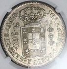 1815-r Ngc Ms 61 Brazil 960 Reis Overstruck Mexico 8 Reales Coin  25012104c 