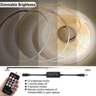 Dimmable Cob Led Strip Light Kit With Rf Remote   Ul12v Power Supply  Cri 93    