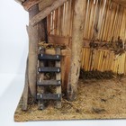 Vintage Sears Trim Shop Boxed Christmas Nativity 71-97137 Stable Wood Moss Reeds