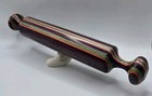 Tom Foster Signed Colorful Hand Turned Laminate Rock Maple 16  Rolling Pin     Euc